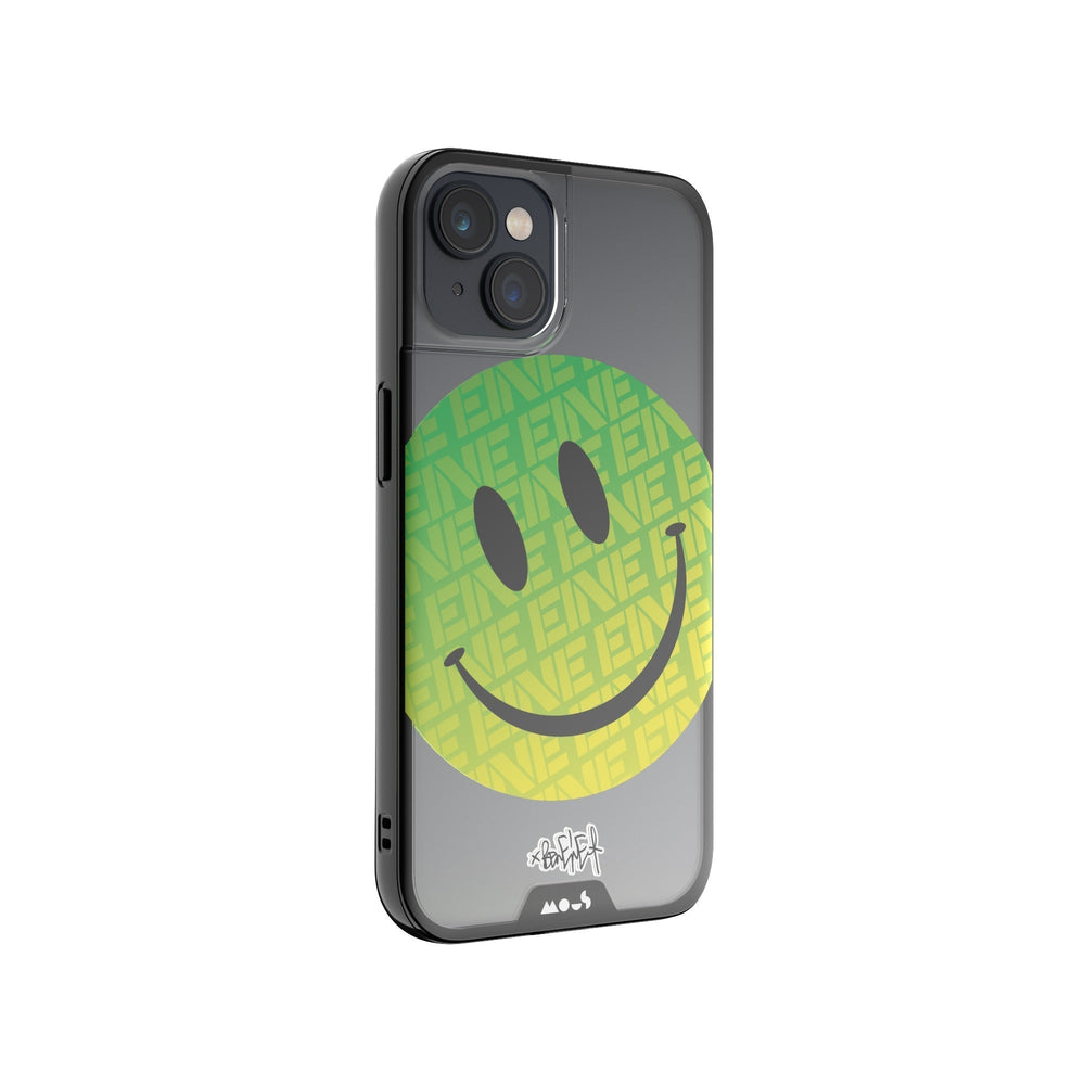 Clear Transparent iPhone Case Ben Eine Green Smiley Face Qi | iPhone 13,iPhone 13 mini