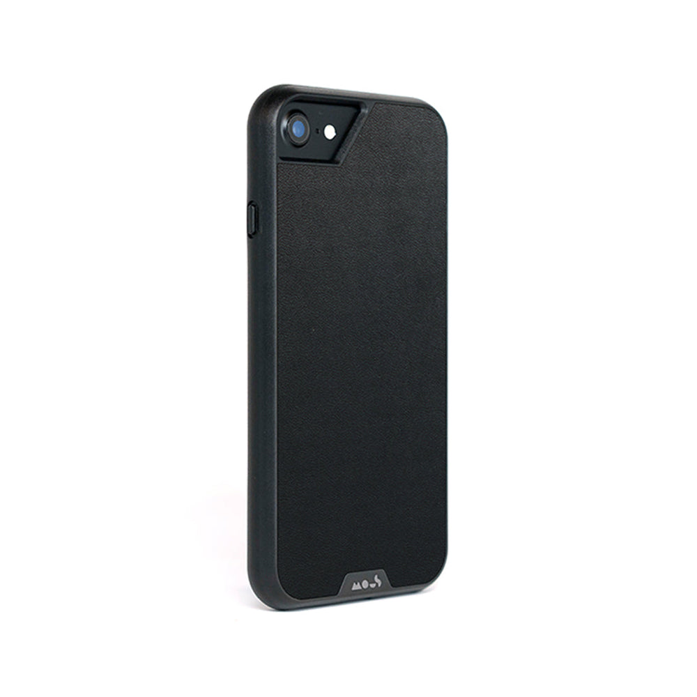 Black Leather Protective Phone Case - Limitless