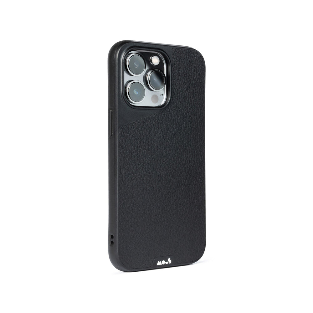 Black Leather Protective Phone Case - Limitless