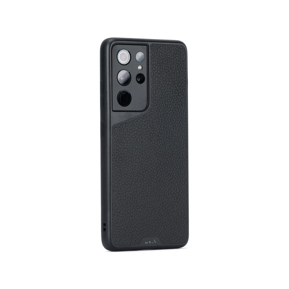 Black Leather Protective Phone Case - Limitless