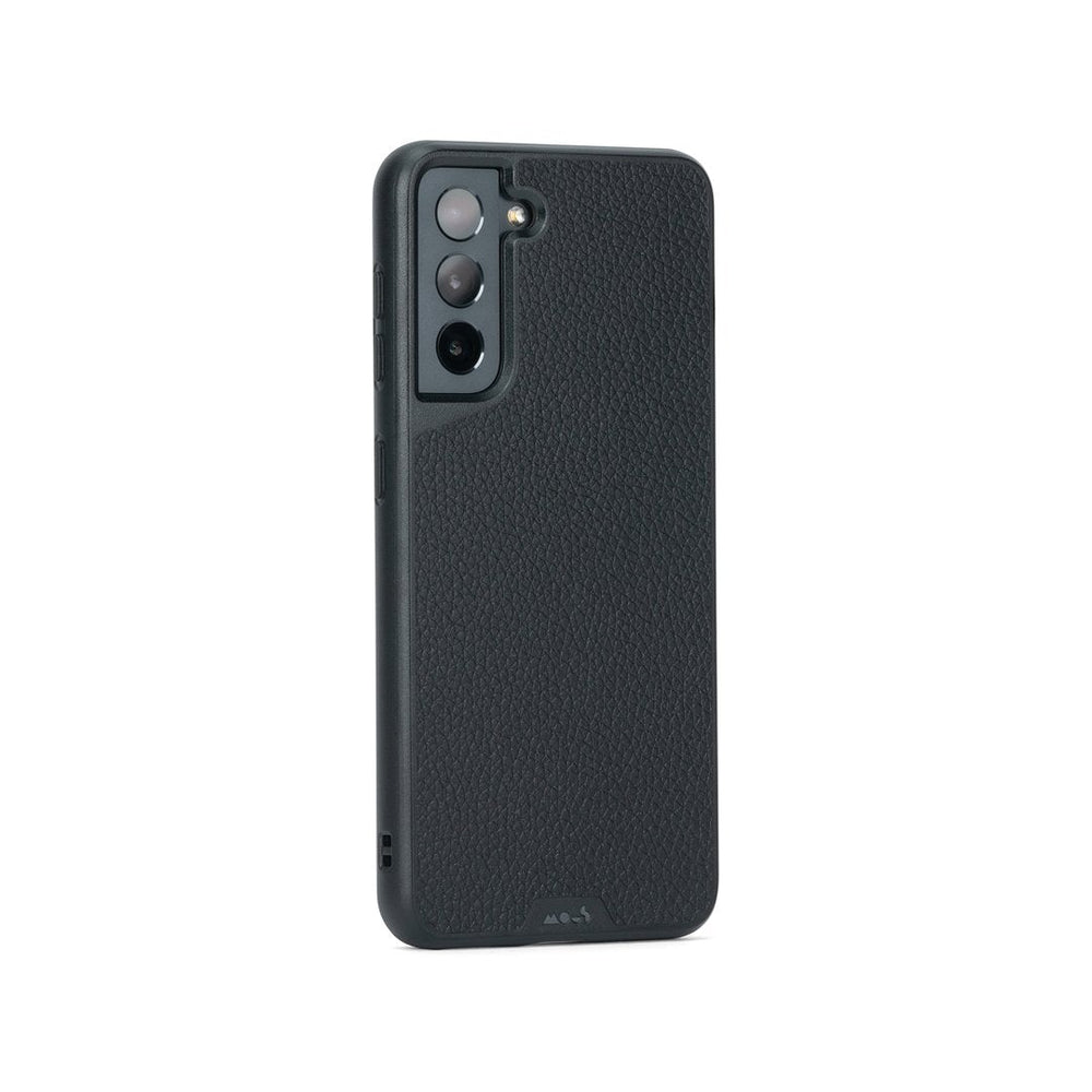 Black Leather Protective Phone Case - Limitless