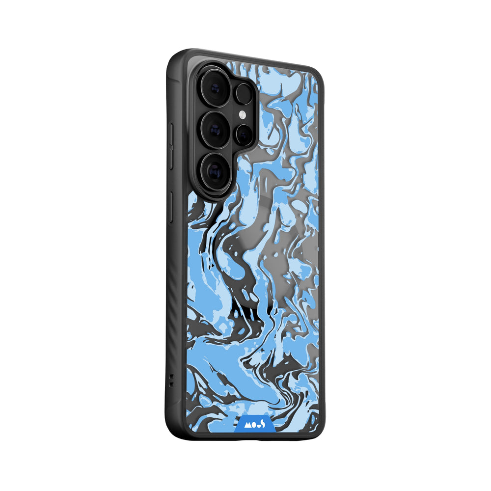 Sky Blue Protective Phone Case - Marbled MagSafe