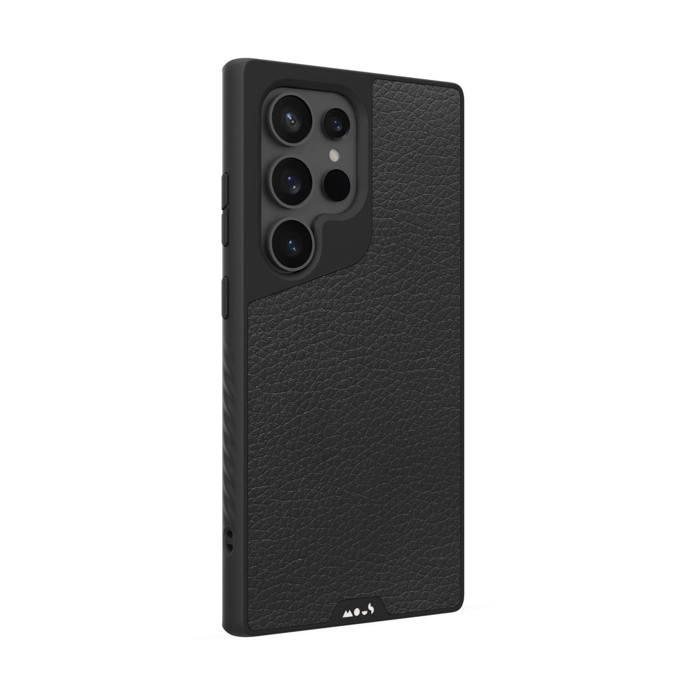 Explore the advanced MagSafe® compatible technology featured in the Black Leather Limitless 5.0 case for Galaxy S24 ULTRA. | Galaxy S24 Ultra