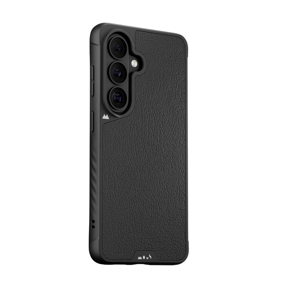 Black Leather Protective Phone Case - Limitless