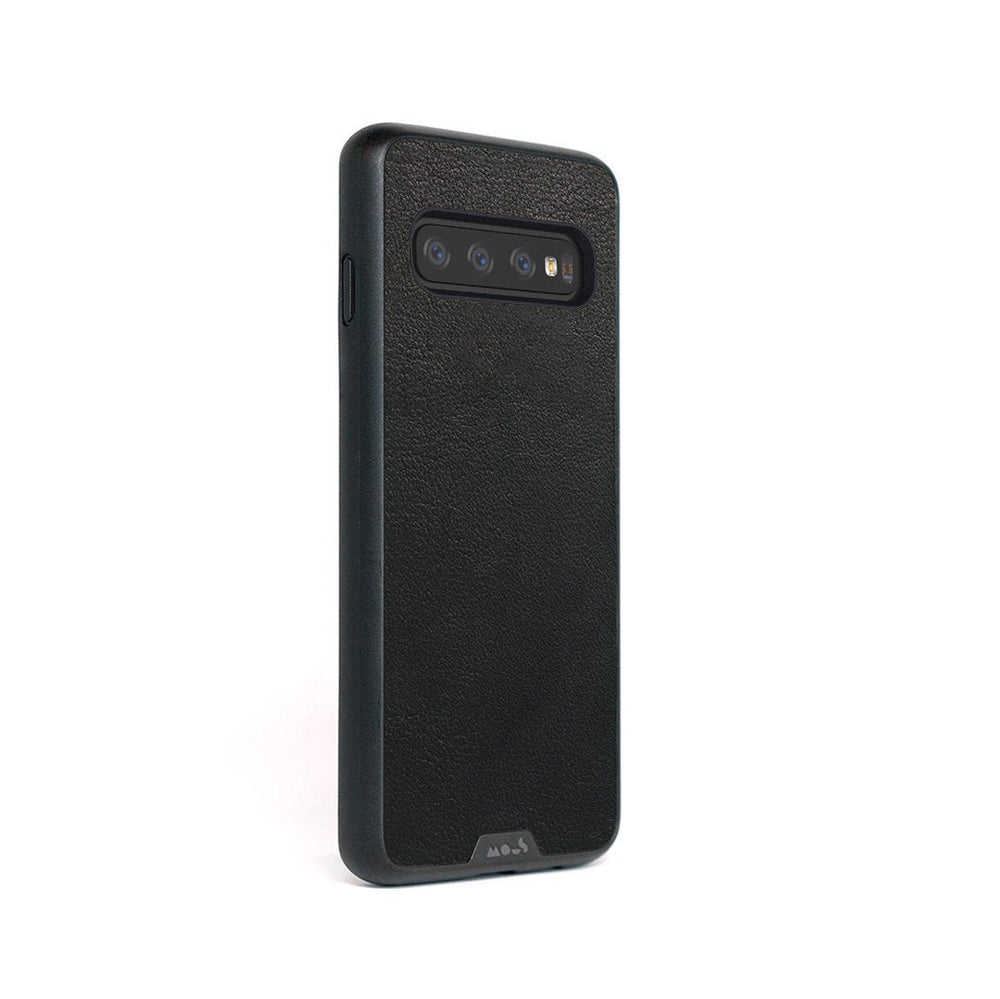 Black Leather Protective Phone Case - Limitless