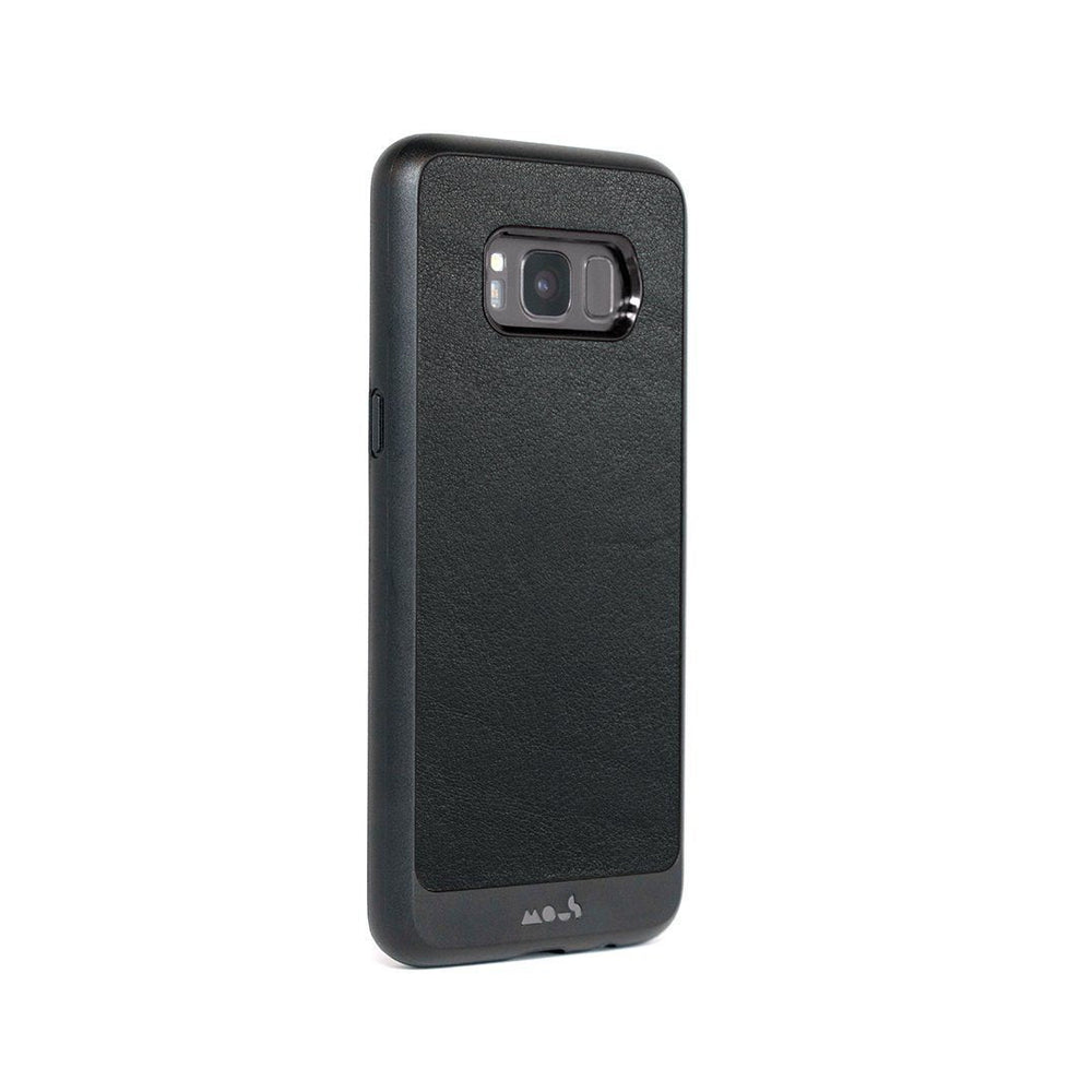 Black Leather Protective Phone Case - Limitless