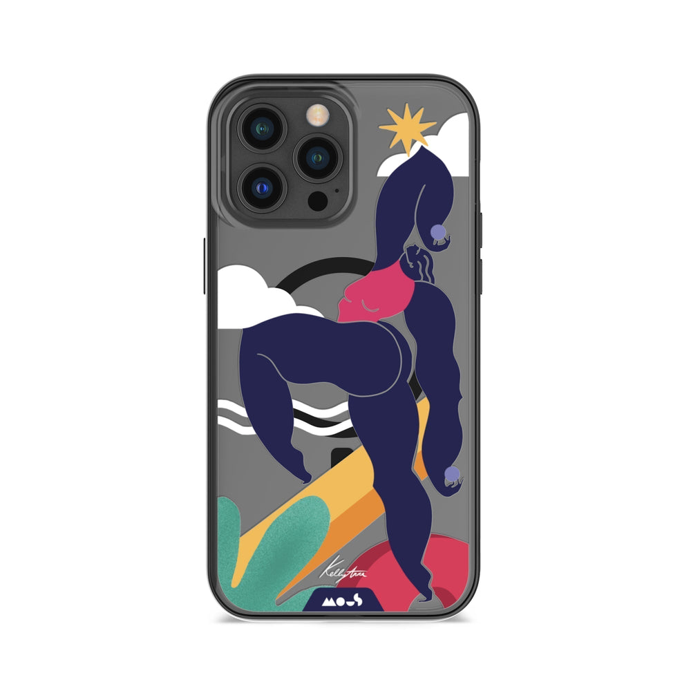 iPhone Magsafe Compatible Kelly Anna Up Lift Art Clear Case Protective | iPhone 14 Pro,iPhone 14 Pro Max,iPhone 15 Pro