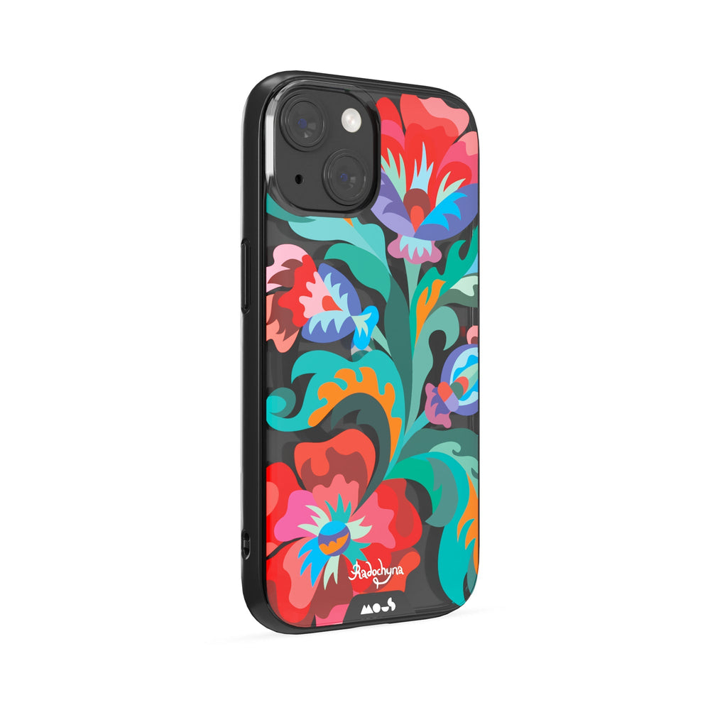Magsafe-compatible phone cases showcasing beautiful Ukrainian designs by Victoria Radochyna for War Child | iPhone 15 Plus,iPhone 15,iPhone 14 Plus,iPhone 14