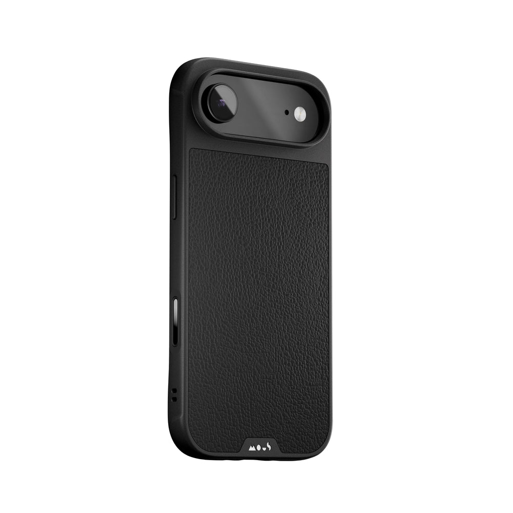 Black Leather Protective Phone Case - Limitless