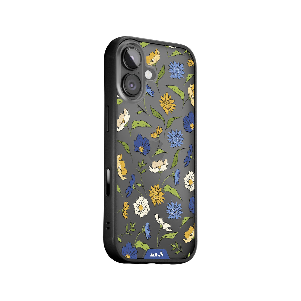 Floral Blue Protective Phone Case - Flowers
