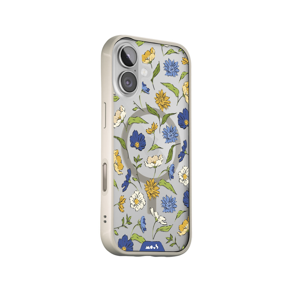 Floral Blue Protective Phone Case - Flowers MagSafe