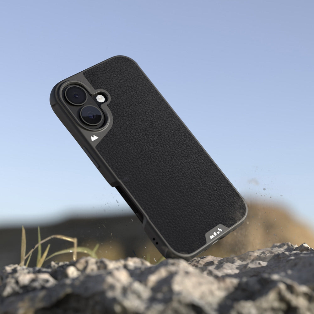 MagSafe compatible iPhone 16 phone case black leather protective | iPhone 16,iPhone 16 Plus