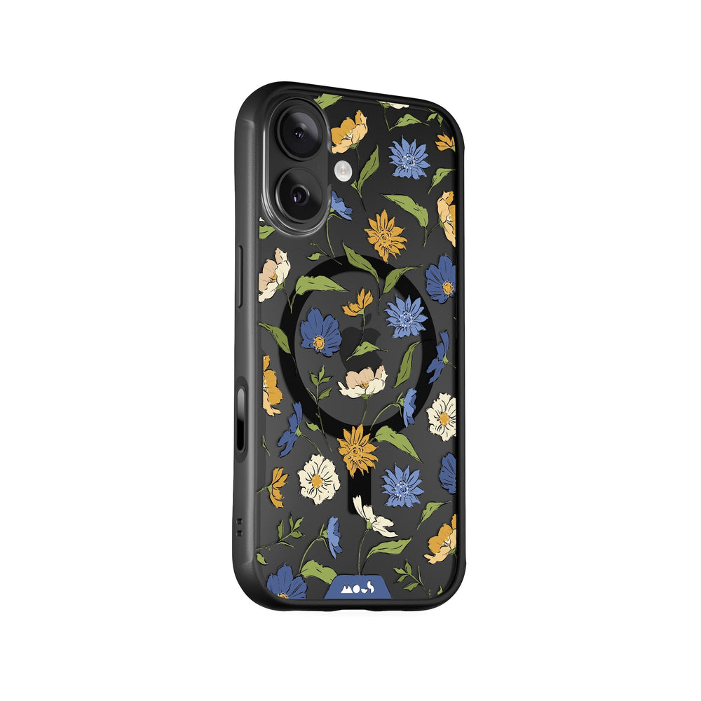 Floral Blue Protective Phone Case - Flowers MagSafe