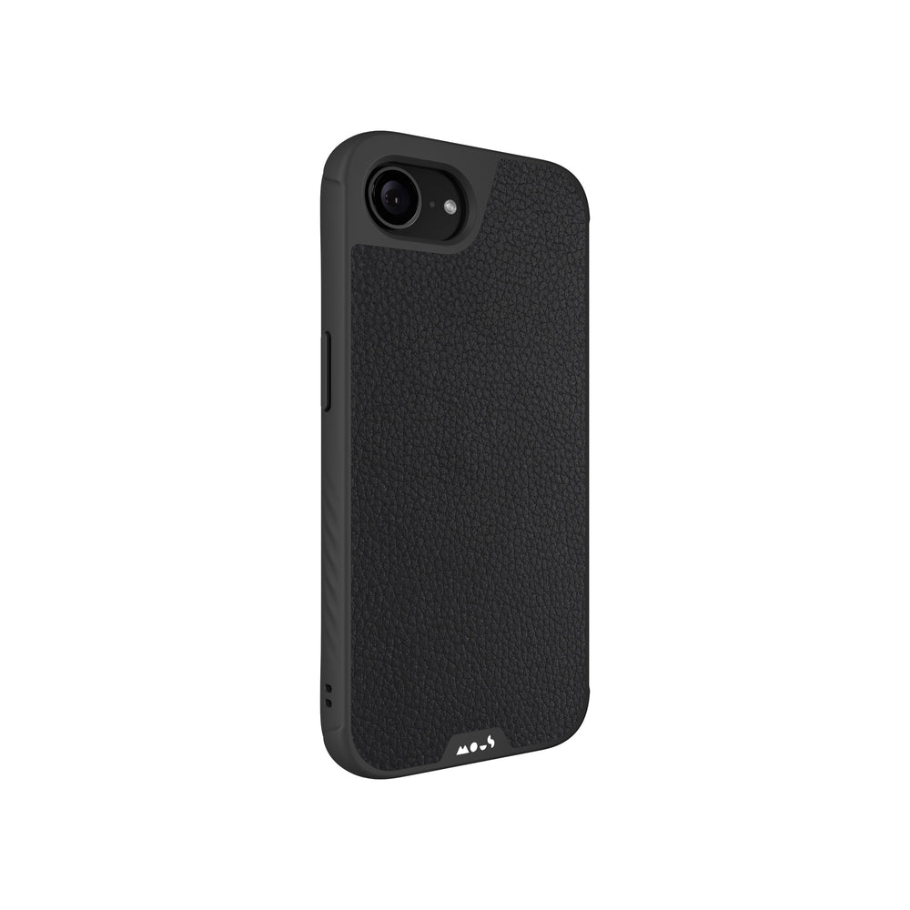 Black Leather Protective Phone Case - Limitless