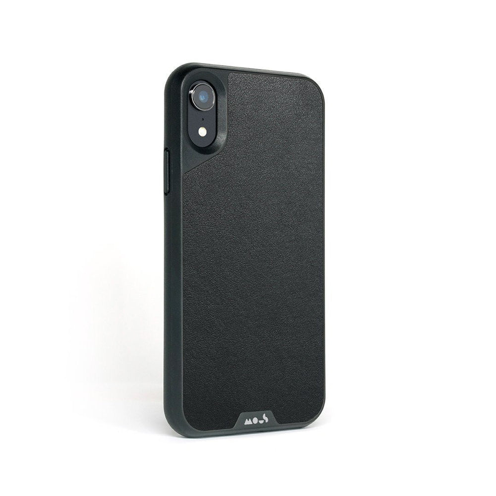 Black Leather Protective Phone Case - Limitless