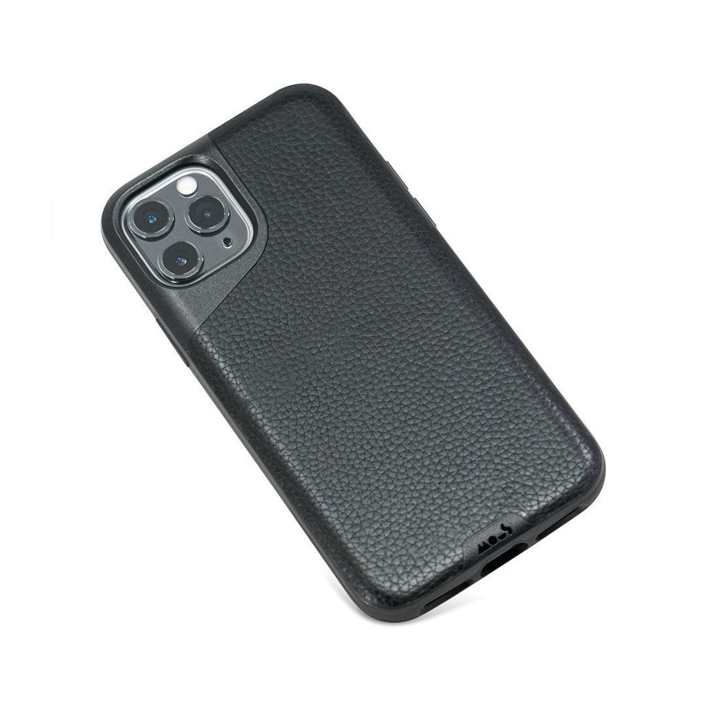 Mous Black Leather Phone Case Contour