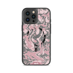 iPhone Magsafe Compatible Marbled Dusky Pink Clear Case Protective | iPhone 15 Pro,iPhone 15 Pro Max