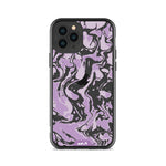 Clear Protective Phone Case Transparent Qi Wireless Charging Marbled Lilac Purple Design |