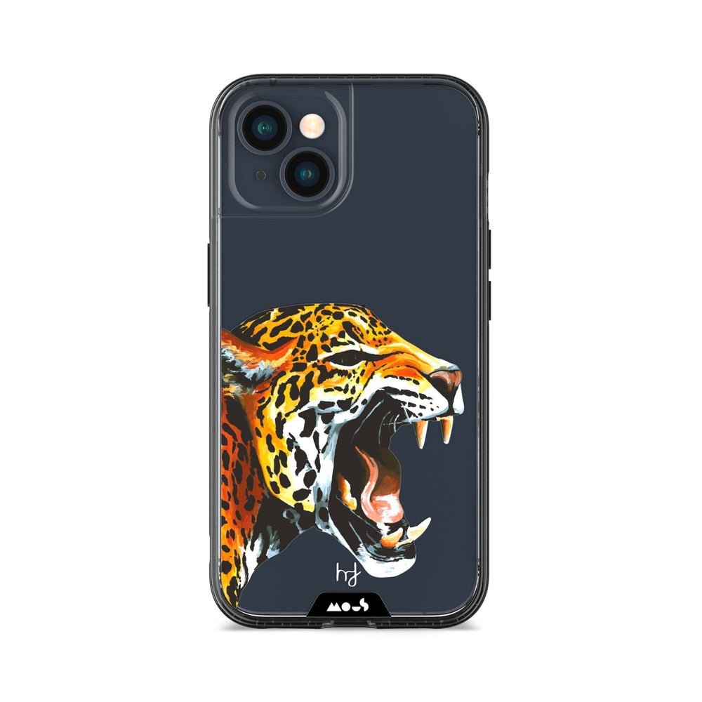 Clear Protective Phone Case Transparent Qi Wireless Charging Jaguar Cheetah Henry Fraser Design | iPhone 13,iPhone 13 mini