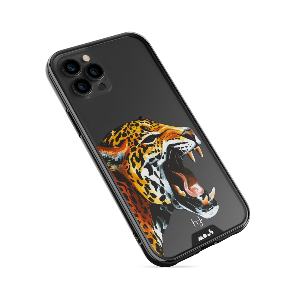 Clear Protective Phone Case Transparent Qi Wireless Charging Jaguar Cheetah Henry Fraser Design | iPhone 12 Pro,iPhone 12 Pro Max
