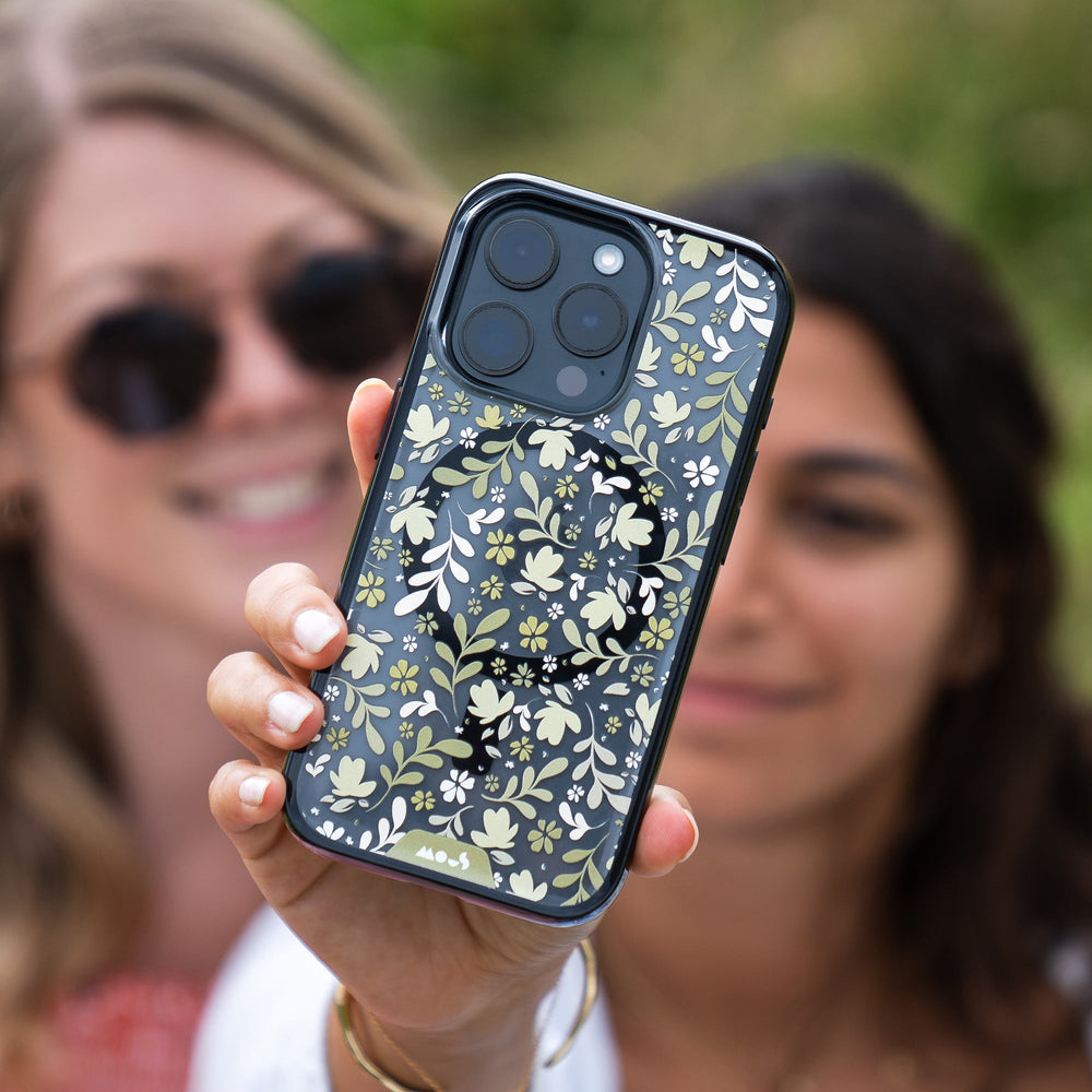 Mous Phone Case Clear Floral Pattern Flowers | iPhone 15 Pro Max,iPhone 15 Pro,iPhone 15 Plus,iPhone 15,iPhone 14 Pro Max,iPhone 14 Pro,iPhone 14 Plus,iPhone 14