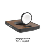 3 in 1 Charging Stand with Qi2 and Apple Technology —  Walnut