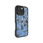 Marbled Sky Blue MagSafe® Compatible Phone Case - Clarity 2.0