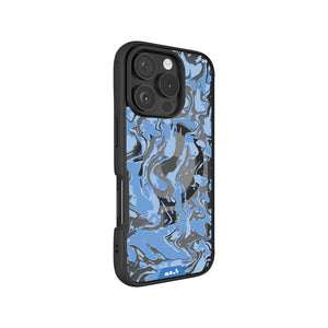 Marbled Sky Blue MagSafe® Compatible Phone Case