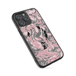 iPhone Magsafe Compatible Marbled Dusky Pink Clear Case Protective | iPhone 14 Pro,iPhone 14 Pro Max,iPhone 15 Pro,iPhone 15 Pro Max