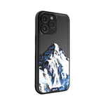 Clear Protective Phone Case Transparent Qi Wireless Charging Snow Mountain K2 Henry Fraser Design | iPhone 14 Pro,iPhone 14 Pro Max,iPhone 15 Pro,iPhone 15 Pro Max