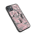 iPhone Magsafe Compatible Marbled Dusky Pink Clear Case Protective | iPhone 14 Plus,iPhone 14,iPhone 15,iPhone 15 Plus