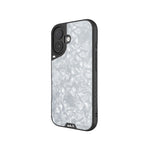 Ultra protective MagSafe silver marble iPhone 16 case | iPhone 16,iPhone 16 Plus