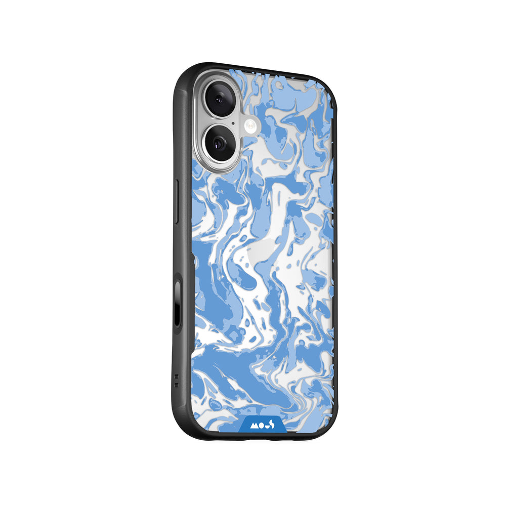 Sky Blue Protective Phone Case - Marbled