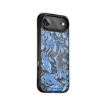 Sky Blue Protective Phone Case - Marbled