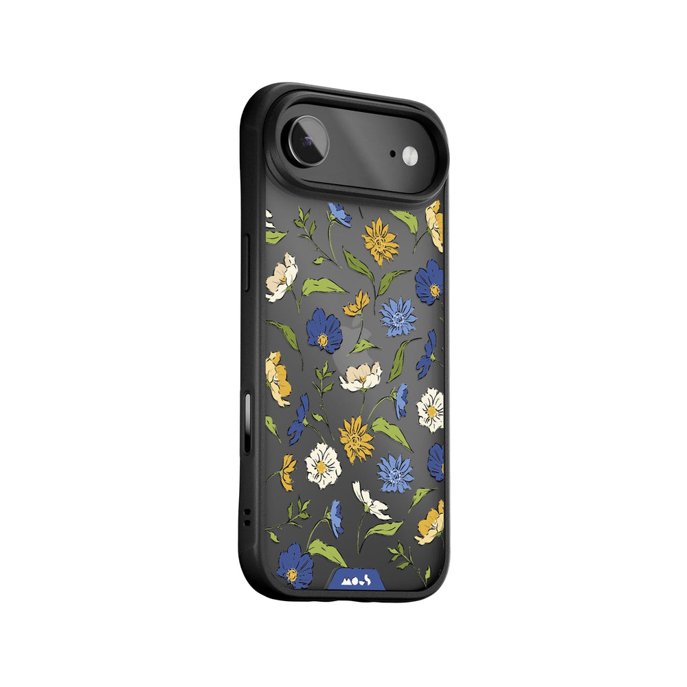 Floral Blue Protective Phone Case - Flowers