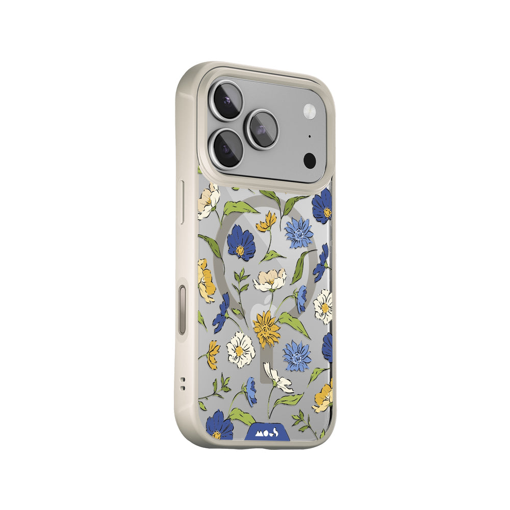 Floral Blue Protective Phone Case - Flowers MagSafe