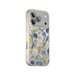 Floral Blue Protective Phone Case - Flowers MagSafe