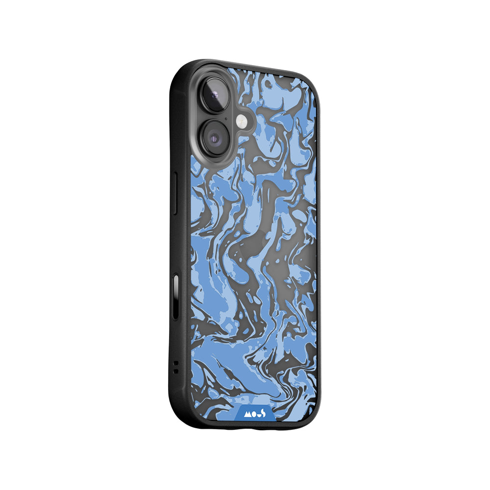 Sky Blue Protective Phone Case - Marbled