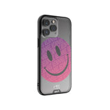 Clear Transparent iPhone Case Ben Eine Pink Smiley MagSafe Wireless Charging