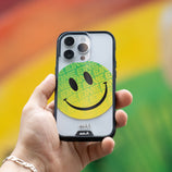 hover-image, Clear Transparent iPhone Case Ben Eine Green Smiley MagSafe Wireless Charging
