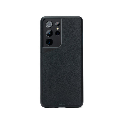 Black Leather Indestructible Galaxy S21 Ultra Case