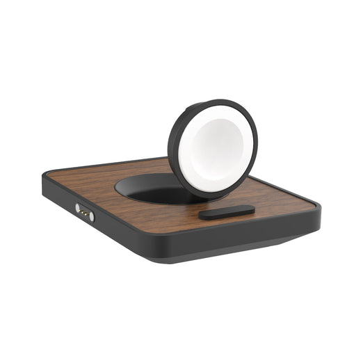 hover-image, Walnut Wood MagSafe Fast Wireless Apple Watch Charger
