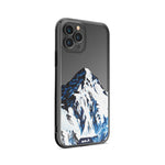 Clear Protective Phone Case Transparent Qi Wireless Charging Snow Mountain K2 Henry Fraser Design | 