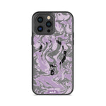 iPhone Magsafe Compatible Marbled Lilac Purple Clear Case Protective | iPhone 14 Pro,iPhone 14 Pro Max