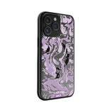 iPhone Magsafe Compatible Marbled Lilac Purple Clear Case Protective