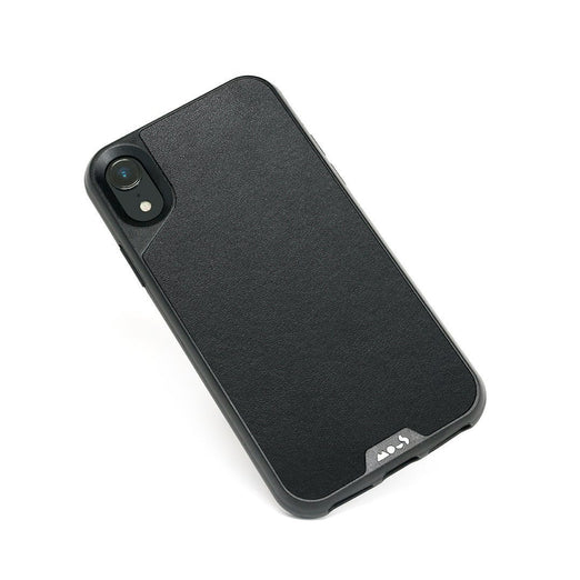 Black Leather Indestructible iPhone XR Case