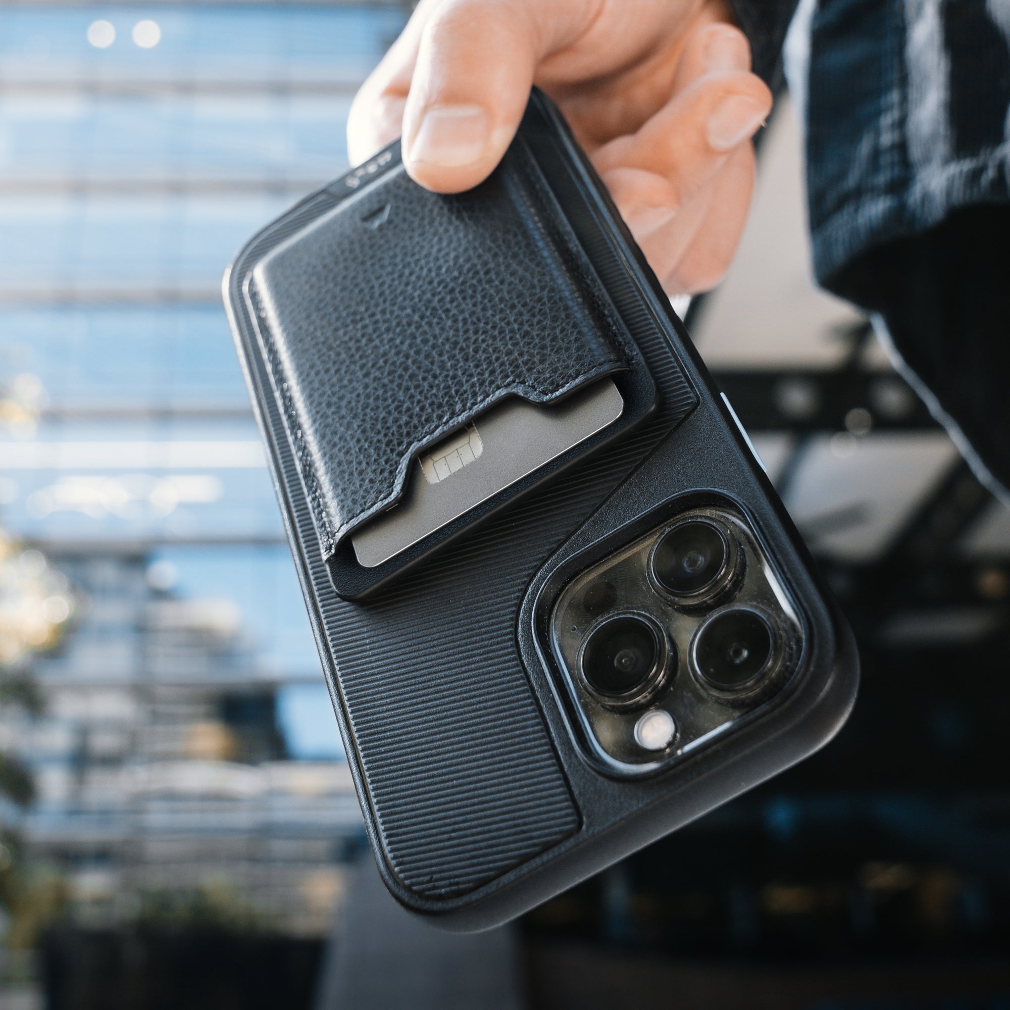 Mous マグネット式カード ウォレット 2.0 (Black) Mous | Card Wallet - Black